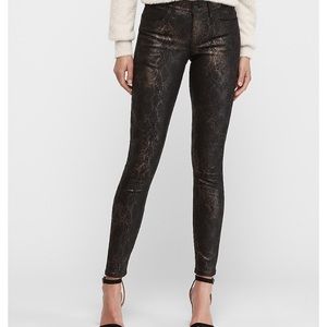 Express Jeans| Mid Rise Snake Print Leggings